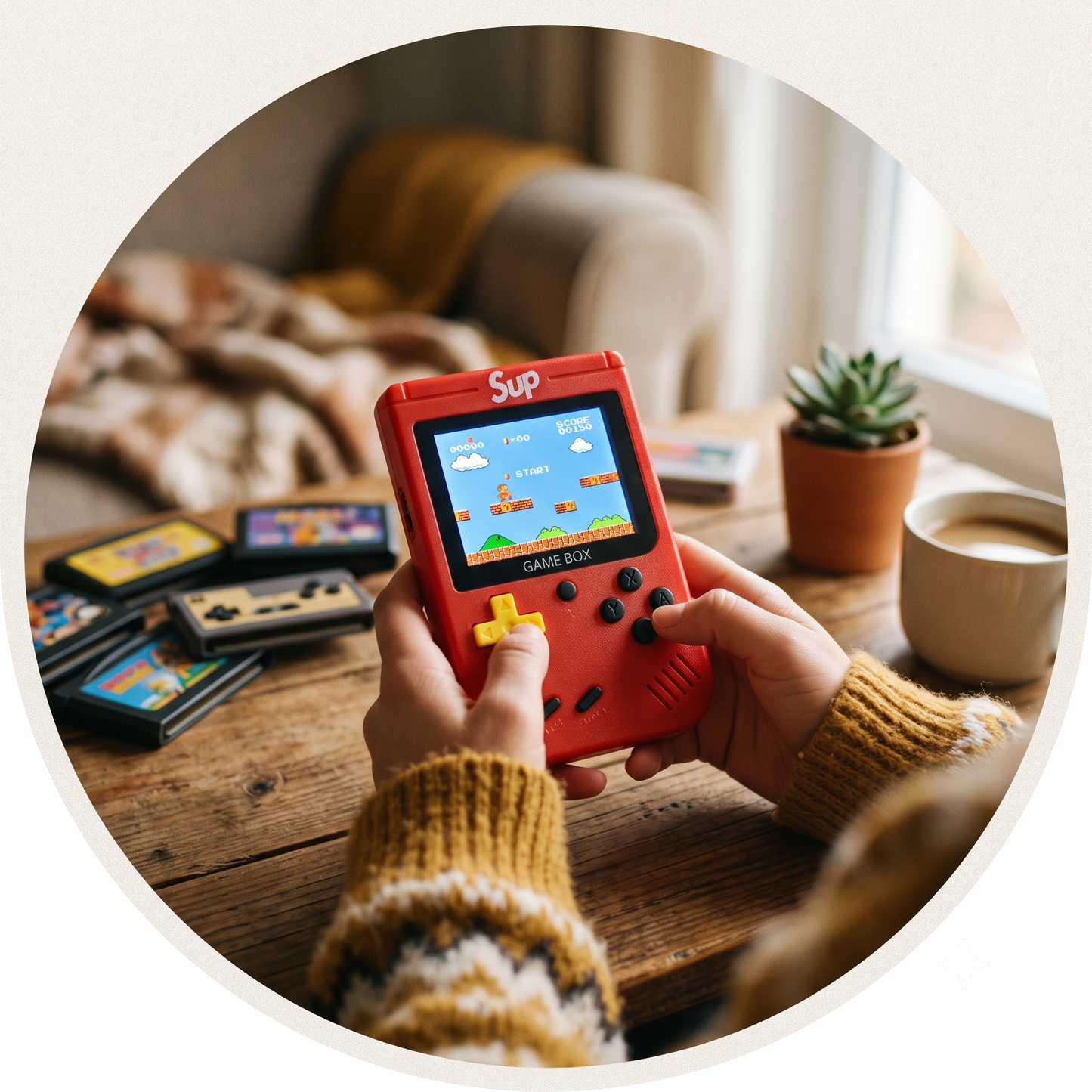 Sup Retro Mini Handheld Game Box (400-in-1 Classic 8-Bit Games, 3.0" Screen)